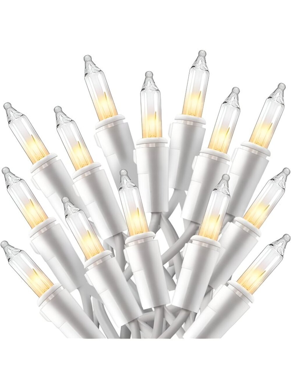 Clear Christmas Lights 100 Count Christmas Tree Lights Indoor Warm White 21.5FT
